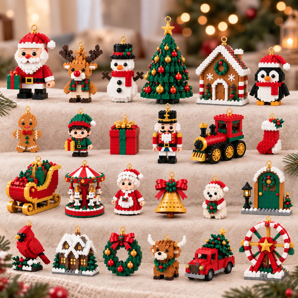 Christmas Advent Calendar | 24 Buildable Decorations