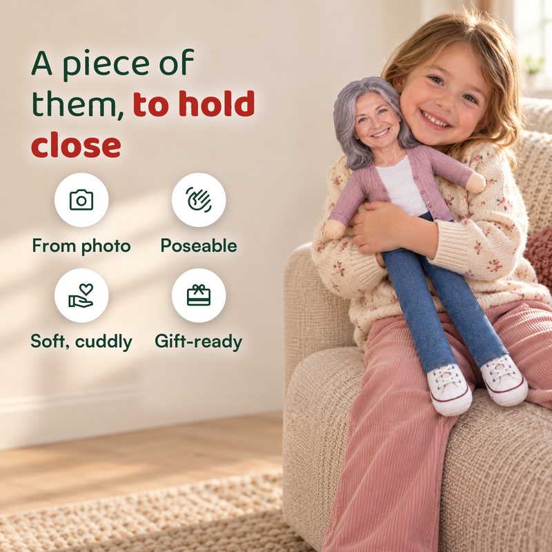 Custom Photo Doll | Turn your family into poseable plush dolls