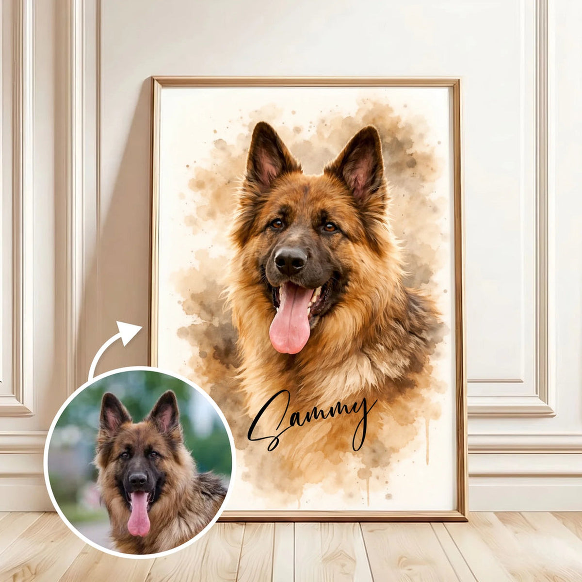 Custom Pet Portrait | Their face in watercolour