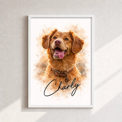 Custom Pet Portrait | Their face in watercolour