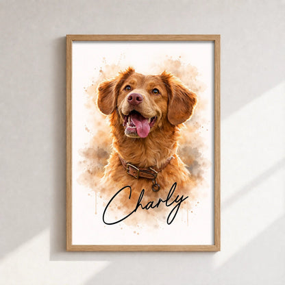 Custom Pet Portrait | Their face in watercolour